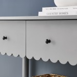 Emmeline 3-Drawer Scalloped Console Table - Image 9