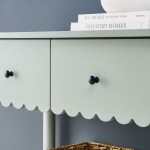 Emmeline 3-Drawer Scalloped Console Table - Image 17