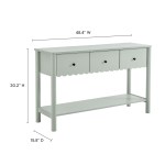 Emmeline 3-Drawer Scalloped Console Table - Image 11