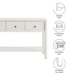 Emmeline 3-Drawer Scalloped Console Table - Image 19