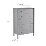 Emmeline Scalloped 5-Drawer Chest - Image 5