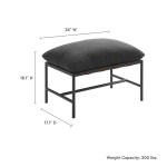 Raya Outdoor Patio Boucle Lounge Chair and Ottoman - Image 4