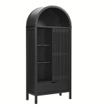 Vaughn 71" Arched Storage Display Cabinet - Image 2