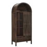 Vaughn 71" Arched Storage Display Cabinet - Image 12