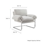 Ansel Boucle Fabric Accent Chair - Image 12