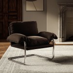 Ansel Performance Velvet Accent Chair - Image 9