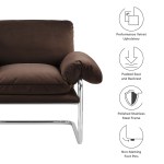 Ansel Performance Velvet Accent Chair - Image 4