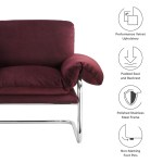 Ansel Performance Velvet Accent Chair - Image 13
