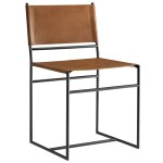 Thatcher Leather and Metal Dining Chair - Image 8