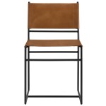 Thatcher Leather and Metal Dining Chair - Image 4