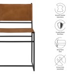 Thatcher Leather and Metal Dining Chair - Image 9