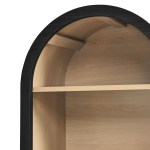 Evie Arched Narrow Bookcase Display Cabinet - Image 7