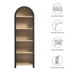 Evie Arched Narrow Bookcase Display Cabinet - Image 3