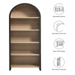 Evie Arched Wide Bookcase Display Cabinet - Image 3
