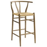 Amish Wood Bar Stool - Image 9