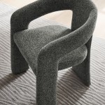 Oslo Barrel Fabric Upholstered Dining Accent Chair - Image 2
