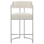 Huron Curved Back Fabric and Metal Counter Stool - Image 4