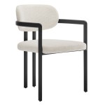 Elio Barrel Fabric and Metal Dining Chair - Image 8