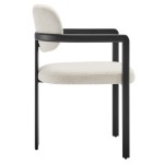 Elio Barrel Fabric and Metal Dining Chair - Image 7