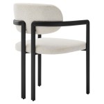 Elio Barrel Fabric and Metal Dining Chair - Image 5
