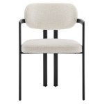 Elio Barrel Fabric and Metal Dining Chair - Image 4