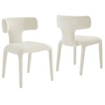 Stellan Curved Back Boucle Upholstered Dining Chair Set of 2 - Image 10