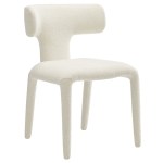 Stellan Curved Back Boucle Upholstered Dining Chair Set of 2 - Image 9