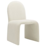 Junia Boucle Upholstered Arch Armless Dining Chair - Image 8