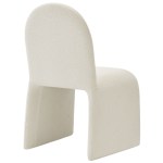 Junia Boucle Upholstered Arch Armless Dining Chair - Image 5