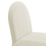 Junia Boucle Upholstered Arch Armless Dining Chair - Image 3