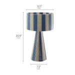 Renae Handwoven Cotton Thread Striped Table Lamp - Image 31