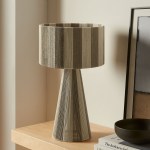Renae Handwoven Cotton Thread Striped Table Lamp - Image 54