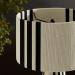 Gia Handwoven Cotton Thread Striped or Plain Table Lamp - Image 37