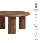 Mavina Round Mango Wood Coffee Table - Image 11