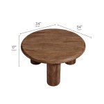 Mavina Round Mango Wood Coffee Table - Image 12