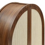 Calista 79" Tall Wide Rattan Arched Storage Cabinet - Image 17