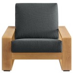 Lirienne Outdoor Patio Aluminum Faux Wood Armchair - Image 4