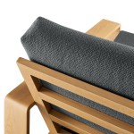 Lirienne Outdoor Patio Aluminum Faux Wood Armchair - Image 3