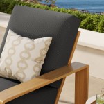 Lirienne Outdoor Patio Aluminum Faux Wood Armchair - Image 2