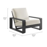 Lirienne Outdoor Patio Aluminum Armchair - Image 6