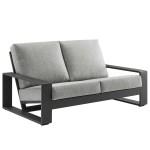 Lirienne Outdoor Patio Aluminum Loveseat - Image 28