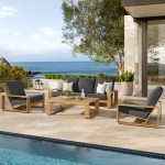 Lirienne 4-Piece Outdoor Patio Aluminum Faux Wood Furniture Set - Image 2