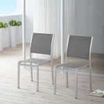 Shore Outdoor Patio Aluminum Side Chair Set of 2