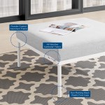 Harmony Sunbrella® Outdoor Patio Aluminum Ottoman - Image 7