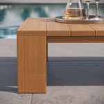 Tahoe Outdoor Patio Acacia Wood Coffee Table - Image 11