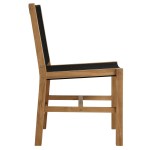 Vienna 5-Piece Outdoor Patio Teak and Rope Dining Set with Armless Chairs - Image 8