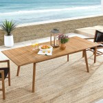 Vienna Outdoor Patio Teak Wood Extendable Dining Table