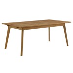 Vienna Outdoor Patio Teak Wood Extendable Dining Table - Image 2