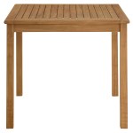 Vienna 34" Square Outdoor Patio Teak Wood Dining Table - Image 5