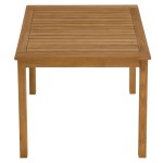 Vienna 34" Square Outdoor Patio Teak Wood Dining Table - Image 6